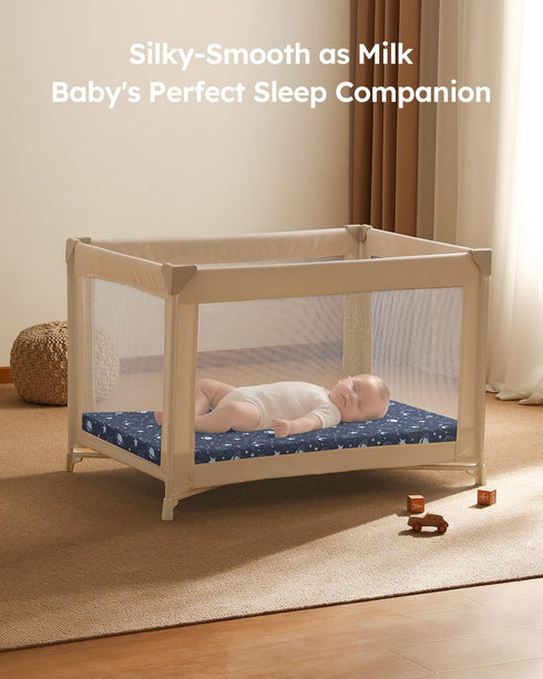 Pack 3 Pack, Pack Unnivoll and Play Sheets Fitted Mini Crib Sheets for N Play Mattress Stretchy Portable Playard