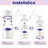 Maymom Bottle Thread Changer - Compatible with Spectra 9 Plus S1 S2 Flange, 4pc/pk for Lansinoh Mam Pigeon Bottle