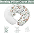 Cute Animals Green Leaf Baby Nursing Pillow Covers for Boy Girl Bear Deer Squirrel Raccoon Owl Boho Leaves Nursing