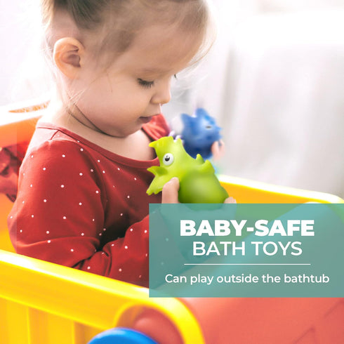 Hely Cancy Infant Bath Toys, No Hole Animal Bathtub Toys for 18 Months, Baby Bath Tub Toys
