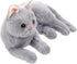 Gadpiparty Stuffed Cats Plush Cat Doll, Realistic Soft Plush Cat Toy for Adults, 12 Inch Grey Cat Stuffed Animal