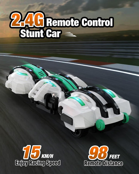360 7 8 9 10 11+ 2 60+min, 6-12 BAZADER RC Car with LED Lights - Remote Control Car Snakes Roll Toy, Birthday for Kids