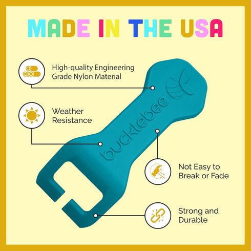 (2 Packs Bucklebee Easy Car Seat Buckle Release Aid for Children Unbuckle Car Seat Release Tool - Button Pusher