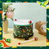 8'' 6.5'' 2 Boao Floor Tom Drum for Kids W x H Wooden Percussion Instrument Music Drum with Rainbow Mallets Dinosaur