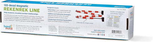 hand2mind 120 Counting Counters (Set 1) Bead Magnetic Demonstration Rekenrek Line, Abacus for Kids Math, Math