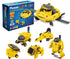 PicassoTiles STEM Kids Solar Powered Space Robot Educational Building Toy 6-in-1 DIY Kit for Age 8+