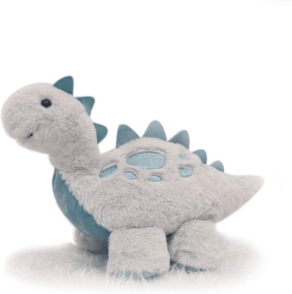 TCBunny 15" Baby Dinosaur Bedtime Stuffed Animal Plush Toy, Stephan the Stegosaurus in Grey