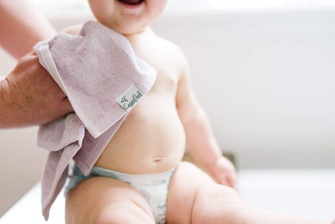 Copper Pearl 6 Ultra Soft Baby Bath Washcloths - Premium Large Soft Lily Towels (Purple/Lavender/Gray, 11" x 11")