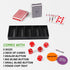 Poker Chip Travel Set - 100PCS 5 Color Professional Poker Chips in Cardboard Gift Box for Casino Card Games