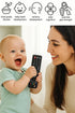 Peoxo 3-6-12 Baby Remote Control Teething Toys Months, Toddler Sensory Toy Food Grade Soft BPA-Free Chew Toy for Baby