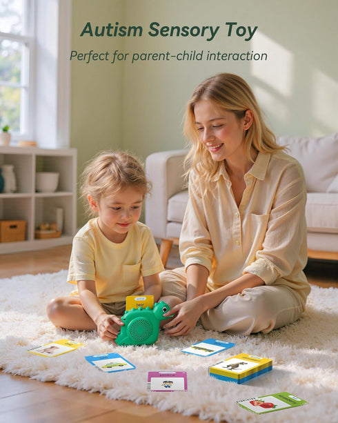 1-3, 224 Talking Flash Cards for Toddlers Montessori Learning Toys with Words, Pocket Speech Toys for Language