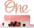One Cake Topper - 1st Birthday Number One Cake Decorating, First Anniversary Party Decor Rose Gold Glitter
