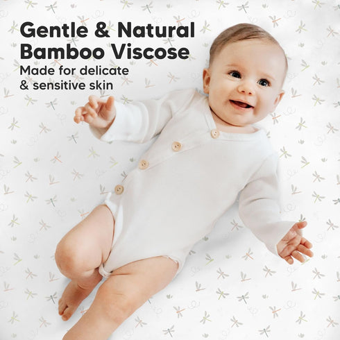Pack 2-Pack 4-Pack Pack KeaBabies and Play Sheets Fitted, Mini Crib Sheets and Muslin Swaddle Blankets for Baby Boys