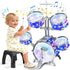 PaLeyFer Upgraded Kids Drum Set for Toddlers w/ Light (All Plastic), Musical Gifts
