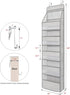 Univivi 6-Layer Fabric Over the Door Organizer, Gray Foldable Nursery Closet Storage for Cosmetics and Toys
