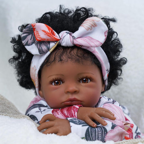2 17-22 Inch BABESIDE Pcs Reborn Baby Doll Clothes with Headband for Babydolls, Floral Patterns Reborn Baby Doll
