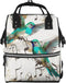 FHEDVBN Teal Birds Musical Note Diaper Bag Backpack for Women Multifunction Waterproof Mummy