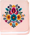 CafePress Colorful Blue Orange Mexican Embroidery Floral Baby Blanket, Super Soft Newborn