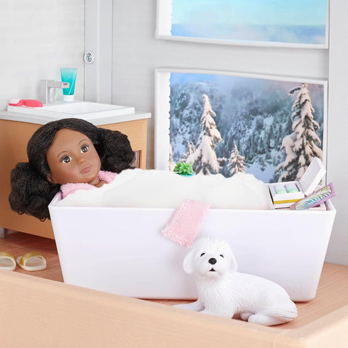 Lori Mini Doll & Toy Dog, 6-Inch Doll & Bichon Frise Pup Playset with Outfit & Accessories