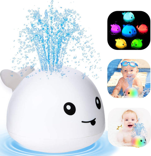 ZHENDUO Light Up Bath Toys - Automatic Spray Water Bath Toy for Toddlers, Whale Design