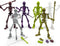 6 Pack T13 Skeleton Action Figure Set Each with Scepter & 2