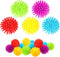 HyDren Mini Spiky Porcupine Balls Stress Toy, 25 Pack, Multi Color, 1.18 Inches, Fidget Sensory Toy for Teens and Adults