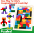 3+ (4 Pack) Wooden Puzzles,Geometric Shape Logic Hexagon Puzzle Toys Brain Teasers STEM Montessori Educatioanl IQ Board