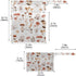 visesunny 2Pcs Hand Drawn Mushroom Wet Bag with Zippered Pockets Washable Reusable Roomy
