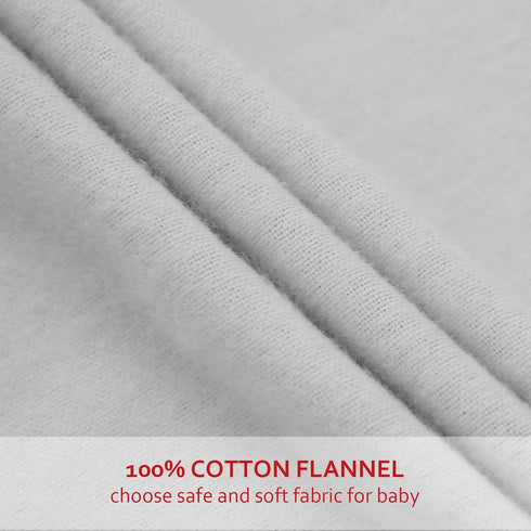2 Pack, 100% (28" 52") Flannel Crib Sheet Cotton Flannel, Heavenly Soft Fitted Sheet for Standard Crib X and Toddler