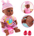 Set 21 Set deAO Black Baby Doll - Mobile, High Chair, Stroller & Feeding Accessories - Piece Play (Doll Included)