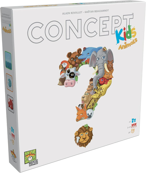 Concept Kids Animals Party Game - Cooperative Guessing Game for Kids and Adults, Ages 4 and Up, 2-12 Players