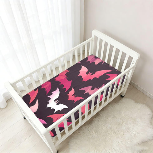 Bseiialft 52 28 Halloween Flying Bats Crib Sheets for Boys Girls Soft and Breathable Cotton Baby Sheets for Standard