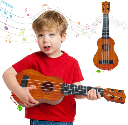 Kids Toy Ukulele Guitar, 17 Inch Classical Guitar Musical Toy, 4 Strings Educational Learning Toy for Toddlers