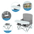 MFSLOVE Portable Baby Booster Seat with Removable Tray, Gray, Foldable Travel High Chair for Toddlers, BPA Free (Grey)