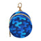 Blue Shades Round Pacifier Storage Case with Zipper, Portable Pacifier Case for