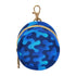 Blue Shades Round Pacifier Storage Case with Zipper, Portable Pacifier Case for