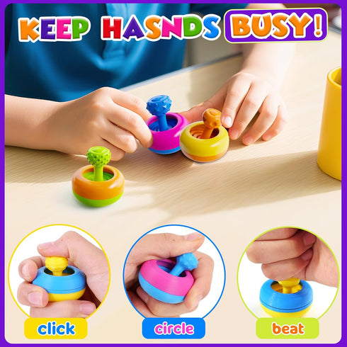 6 Pack 3D 3+ Sensory Fidget Toys for Kids Adults - Printed Textured Fidget Toy for Students Classroom - Calming Autism