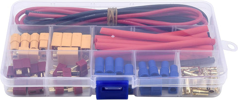 T-Plug EC3 XT60 Male Female Connector Adapters with 14AWG Silicone Wire, 52PCS for RC ESC Lipo Battery