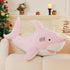 51inch MorisMos Giant Shark Stuffed Animal, Large Shark Plush Toy Pillow Gift for Kids, Girlfriend, Pink