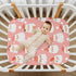 Mazeann 52" 28" 9" Santa Pink Christmas Crib Sheets Soft Breathable Fitted Baby Crib Sheets Mattress Cover for Girl