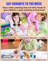 2 1 Mat,60 40 Inch Backpack,Hopscotch 3-12 in Water Doodle x Extra Large Drawing Mat with Rug Design on