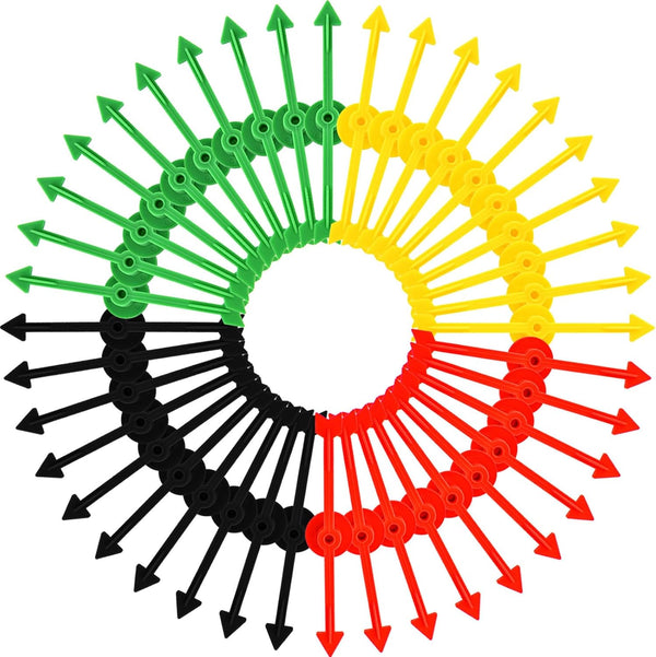 Tatuo 40 Pieces Game Spinner - 4 Inch Plastic Arrow Board Magnetic Toys for Party, School, Home, 4 Colors
