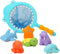 Bath Toy Water Spraying Discoloration Floating Animals, Shark Fishing Play Set for Babies and Kids