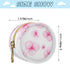 Cherry Blossom Round Pacifier Storage Case with Zipper, Portable Pacifier Case for Travel, Diaper Bag & Purse, Pacifier