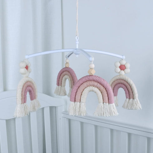 YWLUUOO Handmade Musical Hanging Toy Rainbow Wind Pendant Crib Mobile Rattles for Birthday Gifts Hanging Pendant Crib