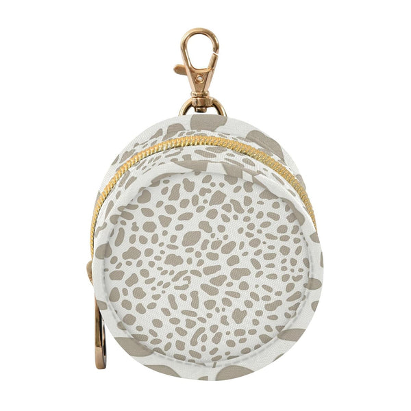 YETTASBIN Leopard Print Portable Pacifier Holder Case with Metal Hook Buckle & Zipper