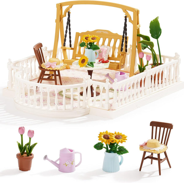 Rolife Super Creator Series Accessroies, DIY Mini Flower Garden Scenery Kit, Miniature