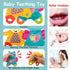teytoy 2 Pcs Crinkle Toys for Baby with Teether, Soft Snuggle Sleeping Security Blanket for Unisex Babies