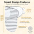 Mama Cheetah Organic Baby Swaddle Blanket, Adjustable Newborn Sleep Sacks, Easy Swaddles for Boys and Girls 0-3 Months,