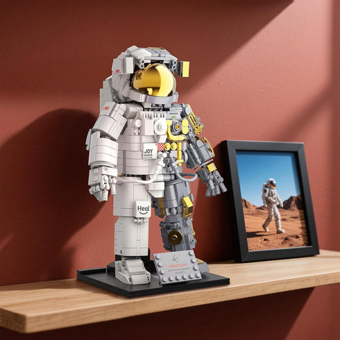 Sets 1008 70131, 8-14 JMBricklayer Space Astronaut Building Block for Adults, PCS Spaceman Toys with Display Stand
